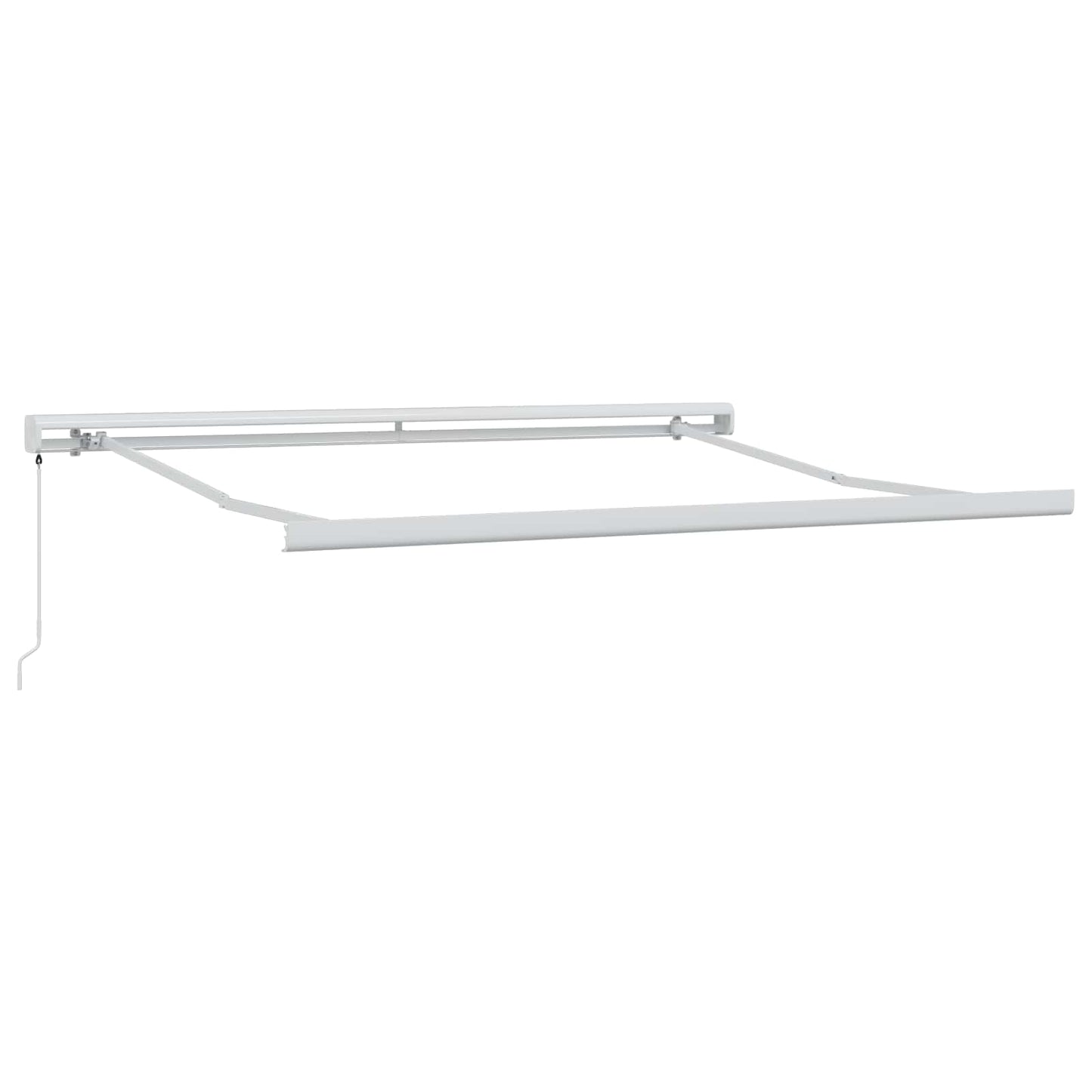 Innvendbar Markise Lys Grå og Hvit 450 × 300 cm Stoff og Metall