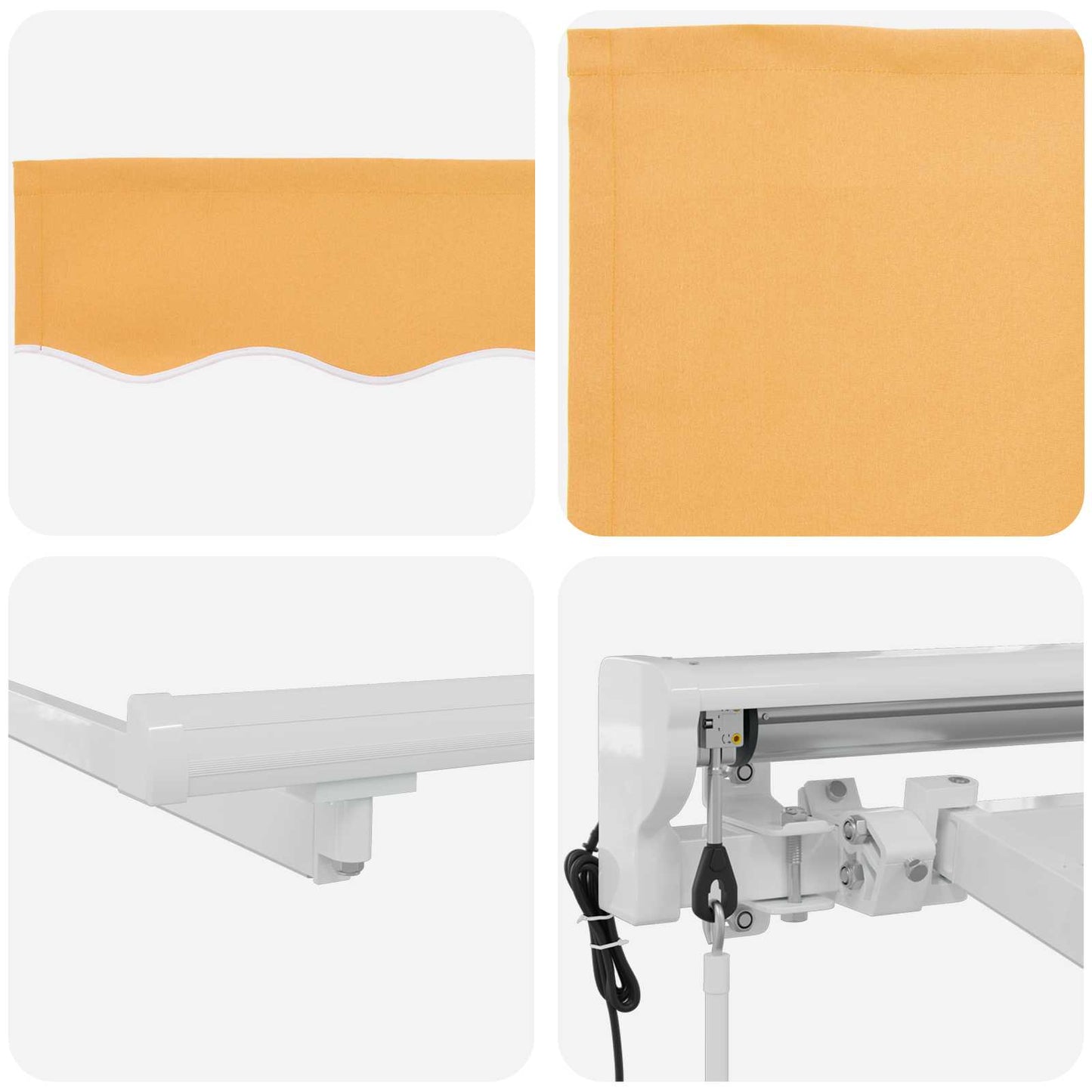 Elektrisk Utrekkbar Markise sand 4,5 × 3 m