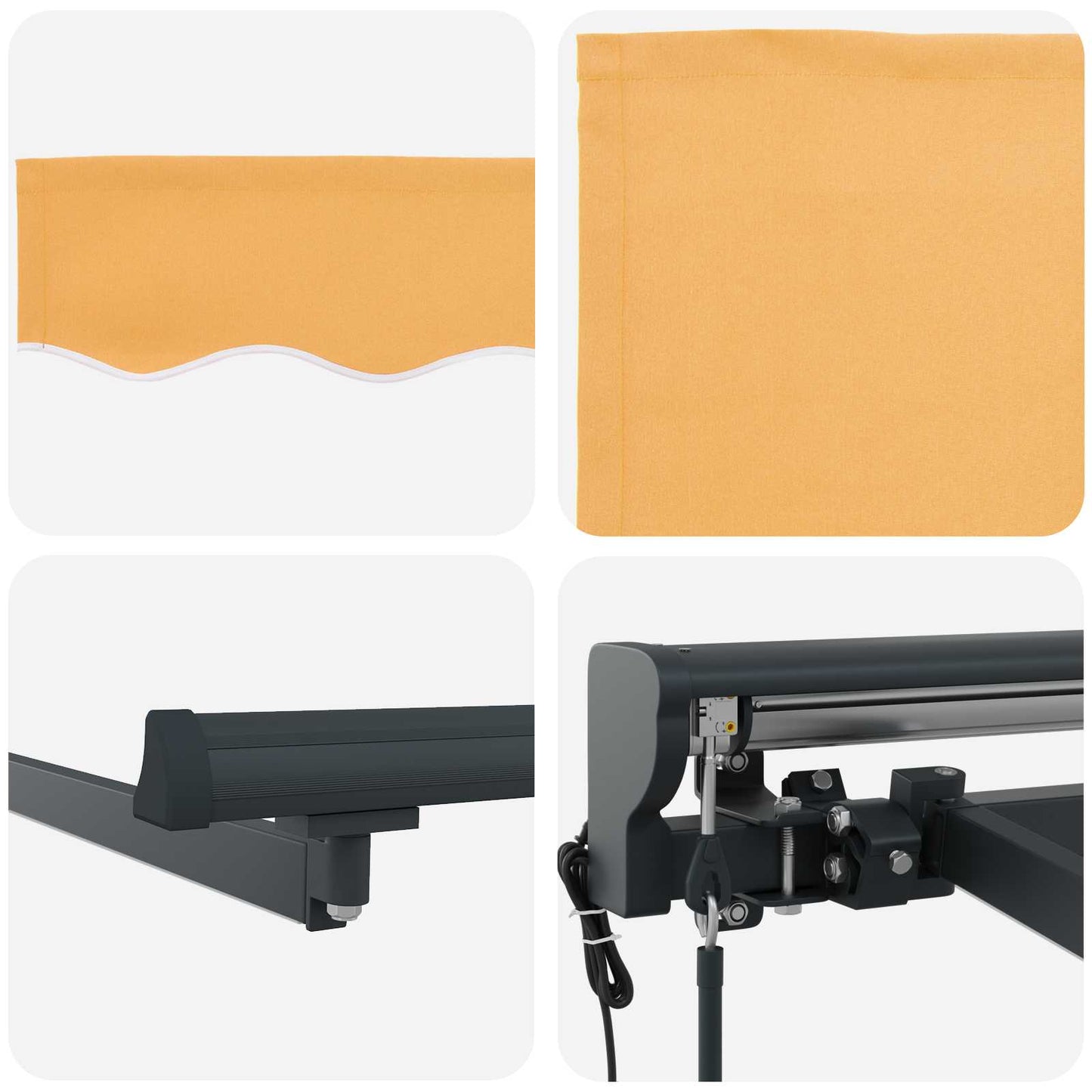 Elektrisk Utrekkbar Markise sand 4,5 × 3 m