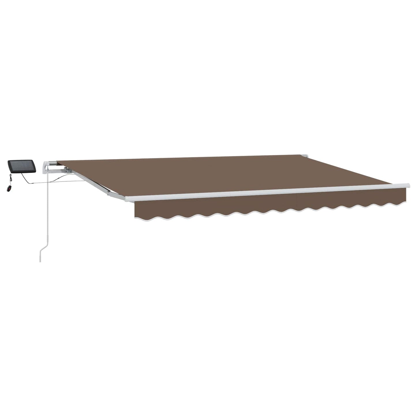 Innvendbar Markise Gråbrun 500 × 300 cm Stoff og stål
