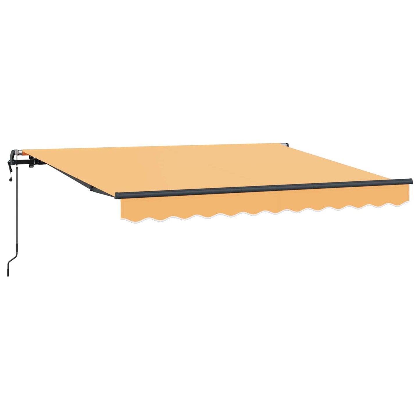 Innvendbar Markise sand 500 × 300 cm Stoff og Aluminium