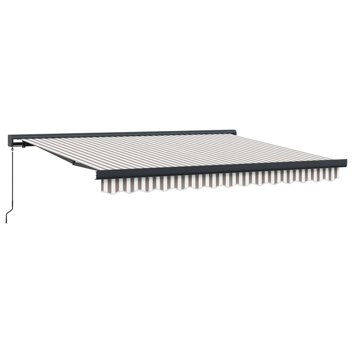 Innvendbar Markise Lys Grå og Hvit 500 × 300 cm Stoff og Metall