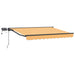 Manuell markiseramme med LEDs sand 5 x 3 m