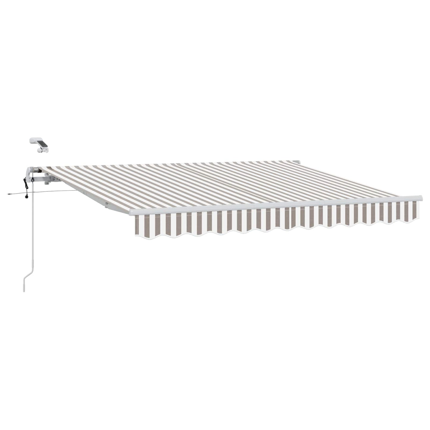 Innvendbar Markise Lys Grå og Hvit 500 × 350 cm
