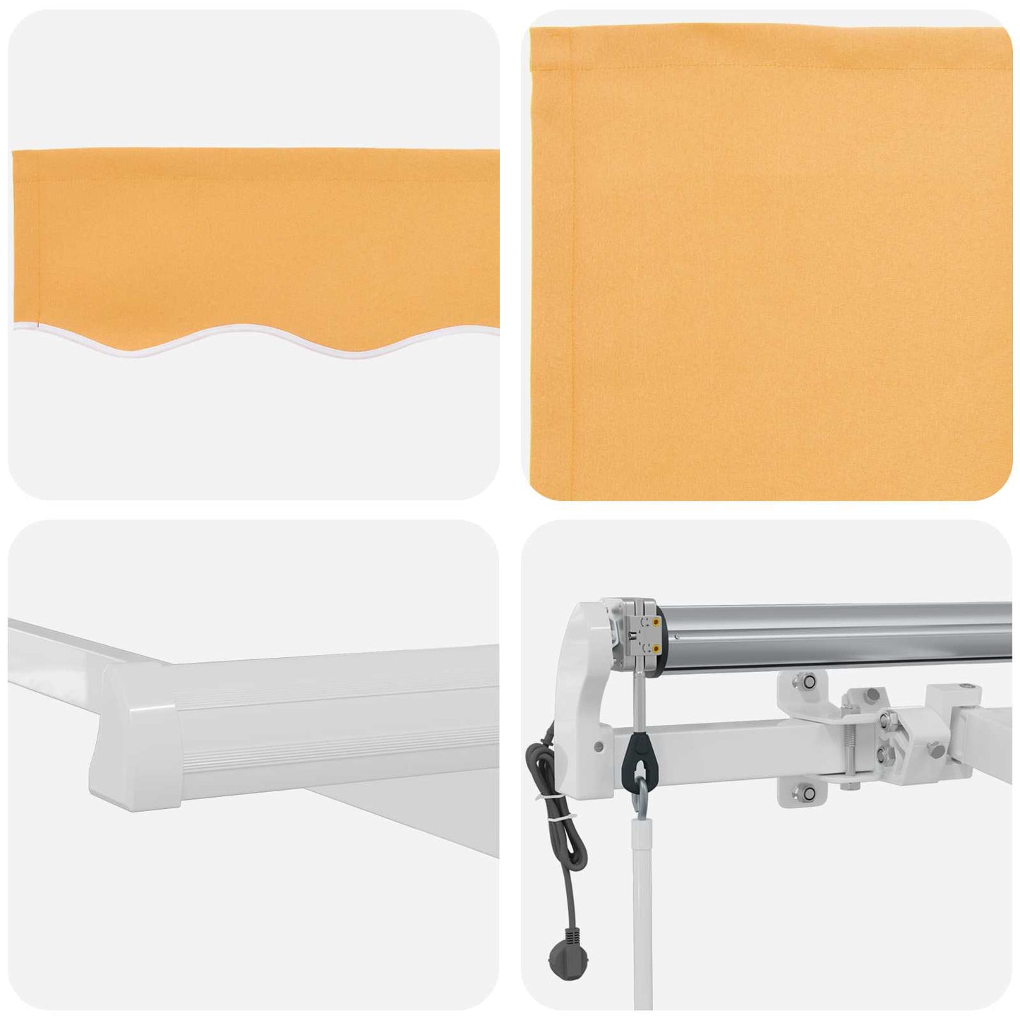 Uttrekkbar markise sand 600 × 300 cm