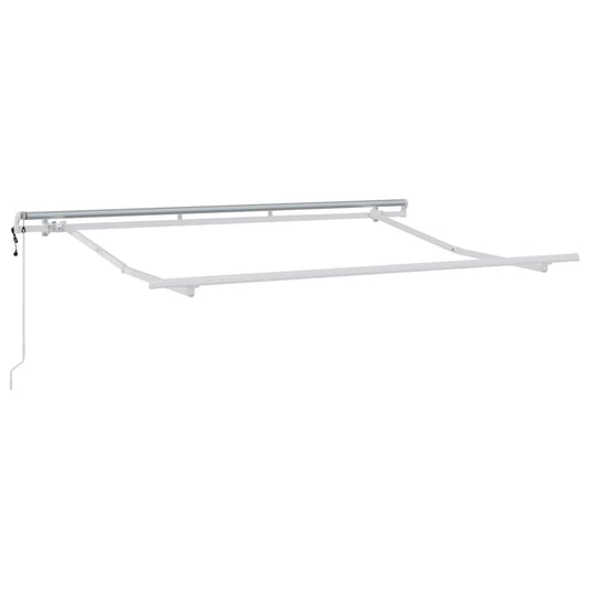 Uttrekkbar markise Gråbrun 600 × 300 cm Stoff og Aluminium