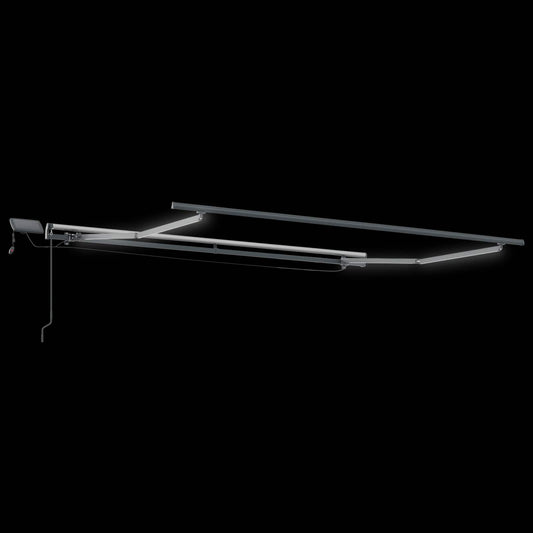 Uttrekkbar markise Gråbrun 600 × 300 cm Stoff og Aluminium