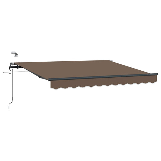 Markiseduk Gråbrun 600 × 300 cm Polyester