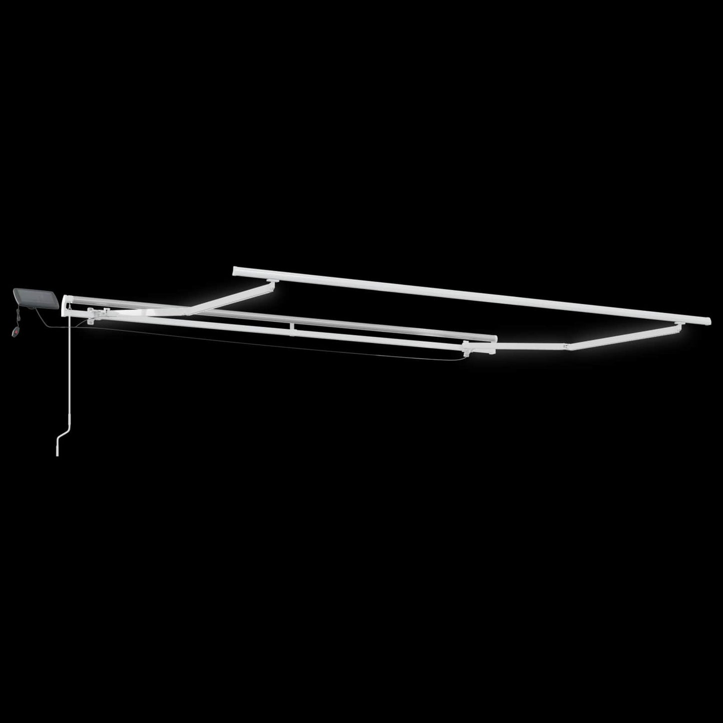 Innvendbar Markise sand 600 × 350 cm Stoff og stål