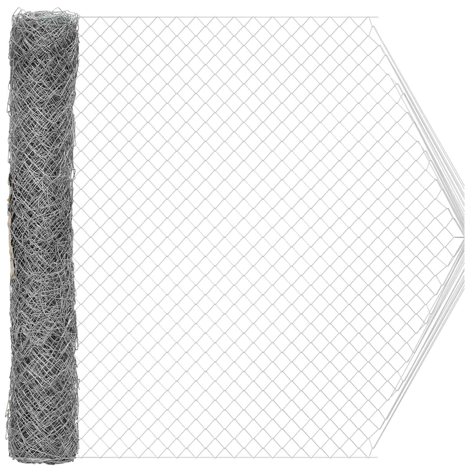 Kjedegjerde Galvanisert 2 x 20 m Glass vidaXL