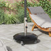 Granitt Parasolbase med hjul for 40-50 mm stolpe 29 kg Svart