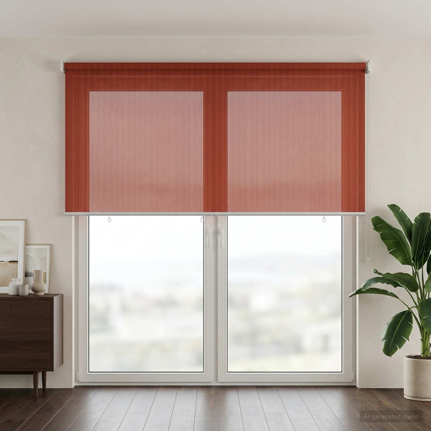 Utendørs Rullegardin 90% UV-blokk Terracotta 180 x 230 cm HDPE