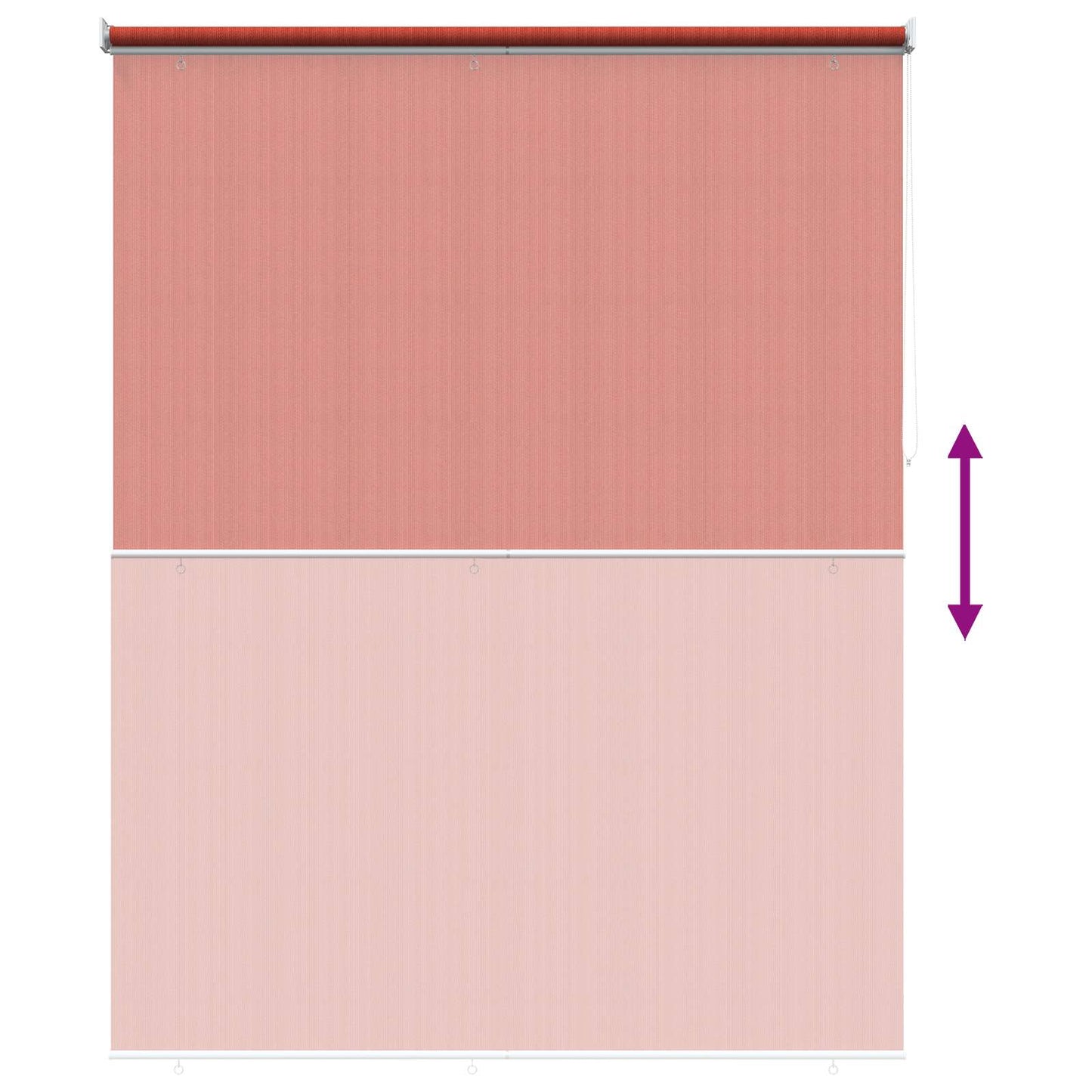 Utendørs Rullegardin 90% UV-blokk Terracotta 180 x 230 cm HDPE