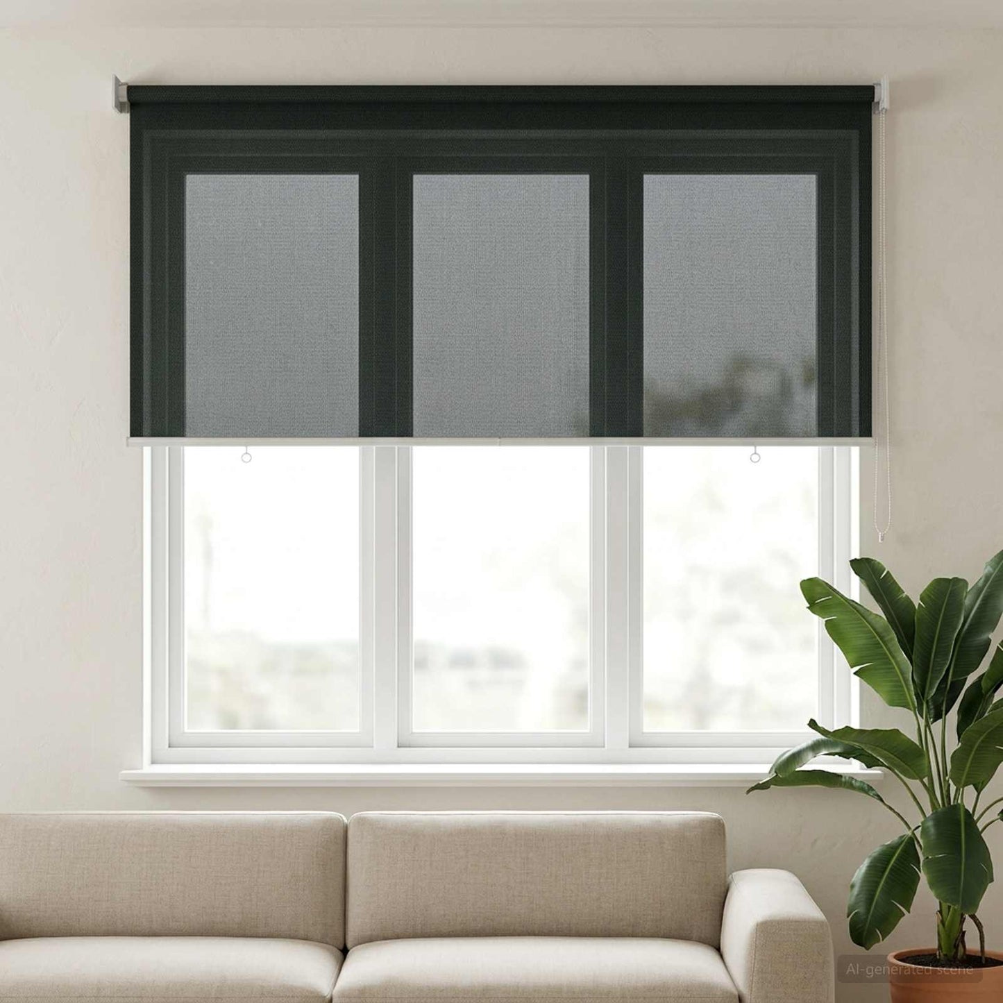 Utendørs Rullegardin 90% UV-blokk Mørkegrønn 160 x 140 cm HDPE