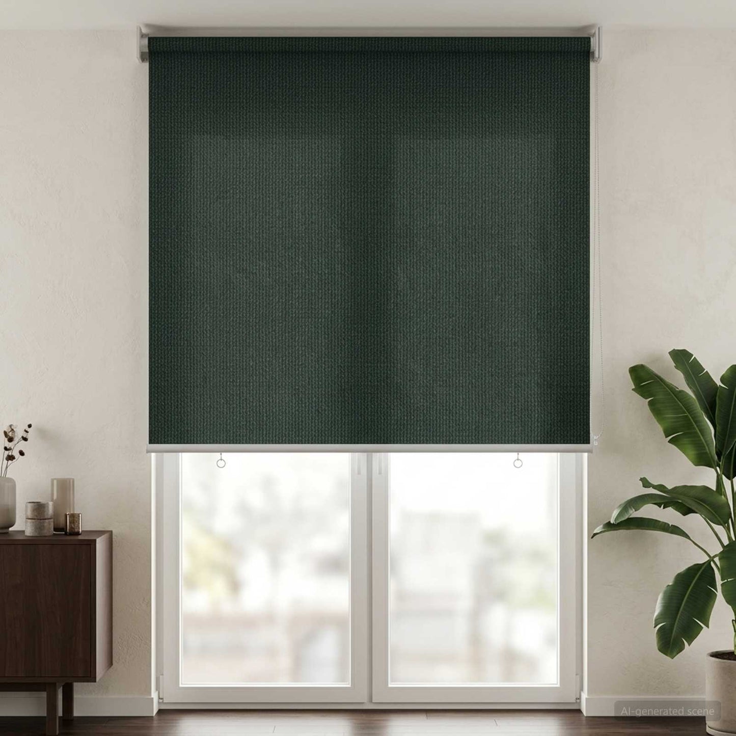 Utendørs Rullegardin 90% UV-blokk Mørkegrønn 80 x 230 cm HDPE
