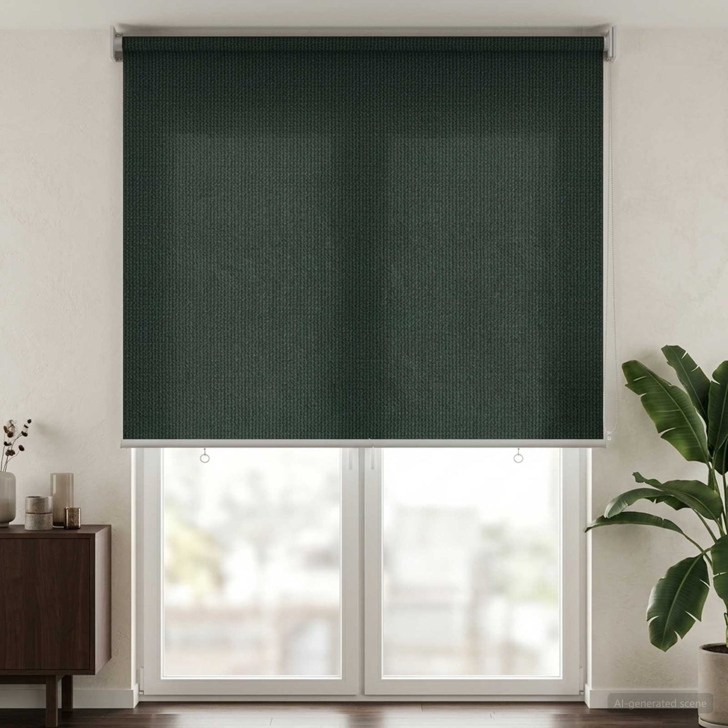 Utendørs Rullegardin 90% UV-blokk Mørkegrønn 400 x 230 cm HDPE