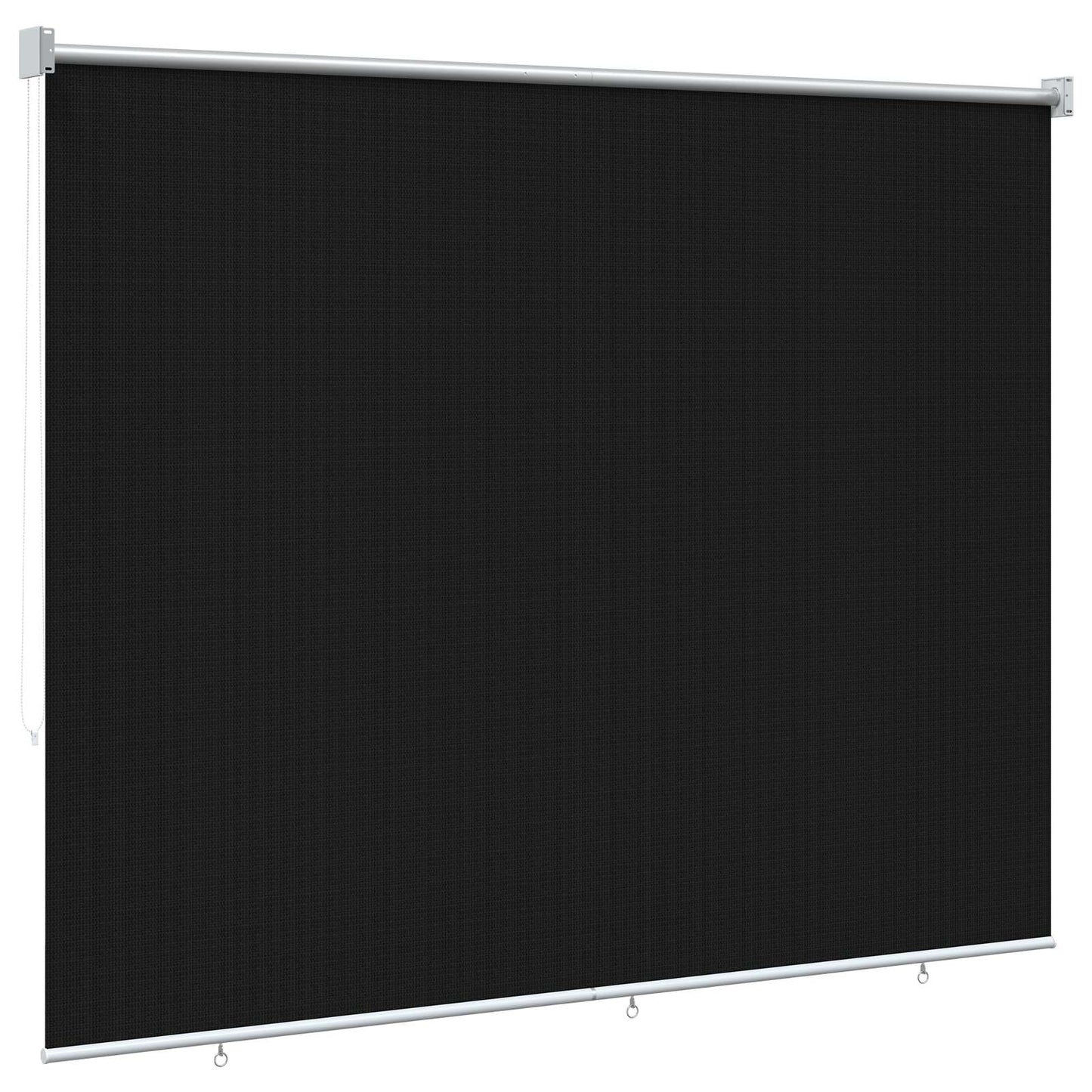 Utendørs Rullegardin 90% UV-blokk Svart 200 x 140 cm HDPE