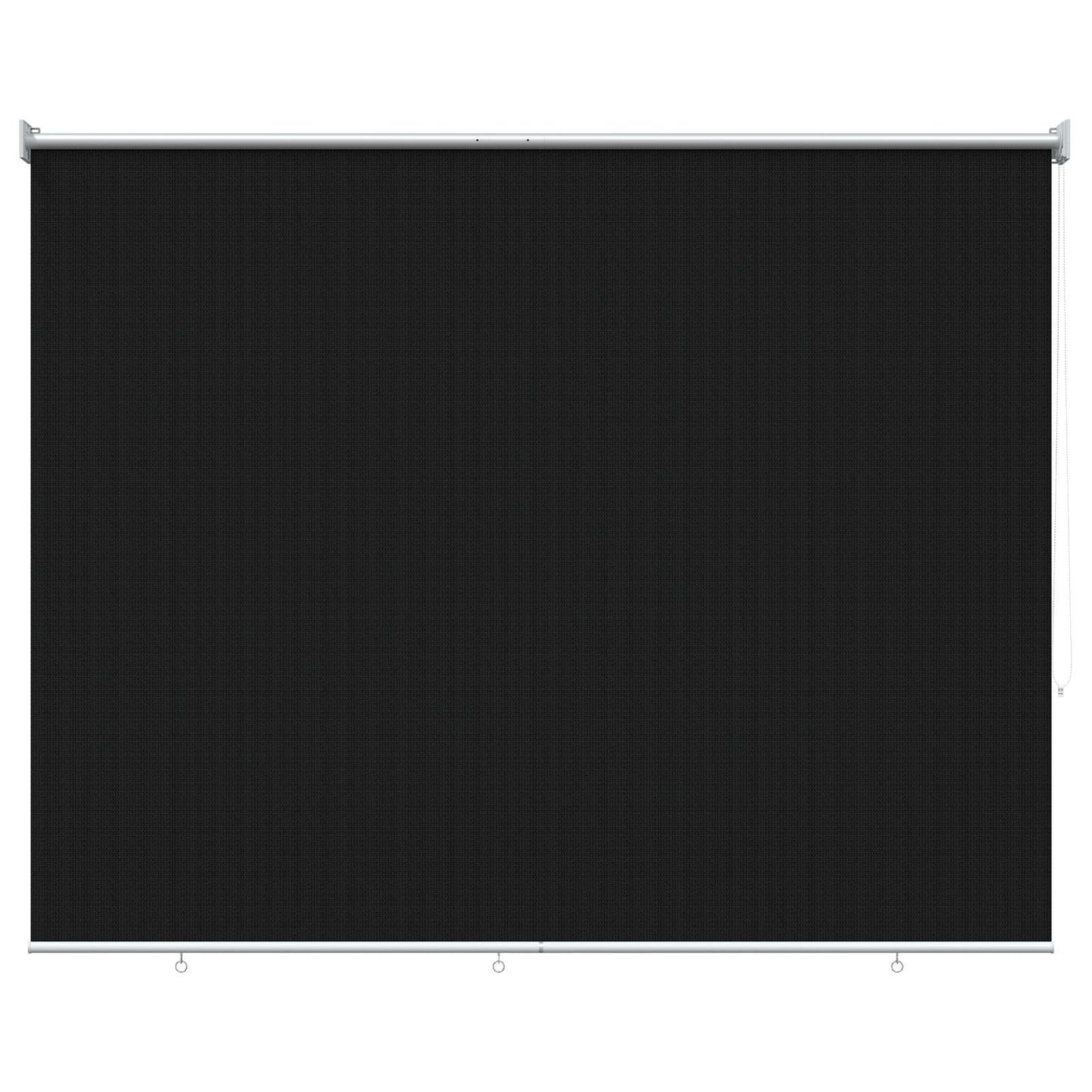 Utendørs Rullegardin 90% UV-blokk Svart 200 x 140 cm HDPE