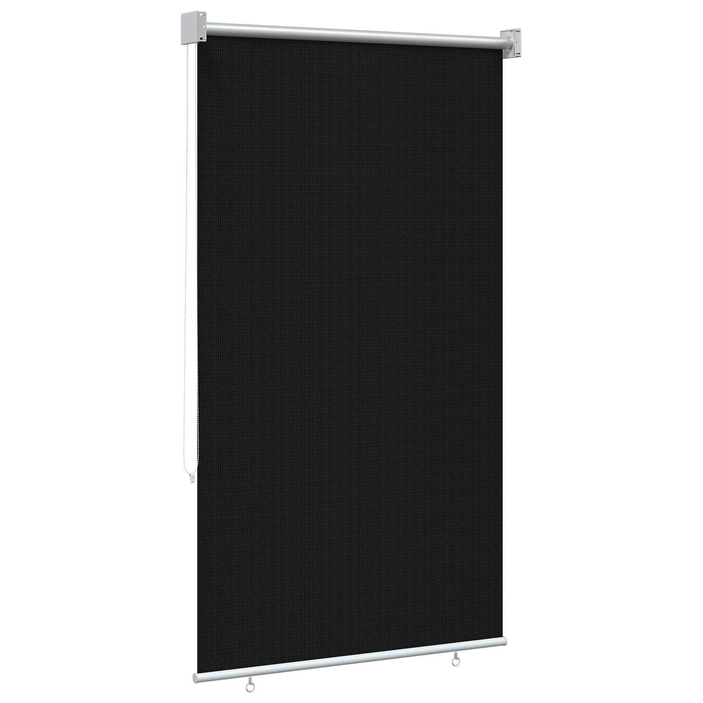 Utendørs Rullegardin 90% UV-blokk Svart 80 x 230 cm HDPE