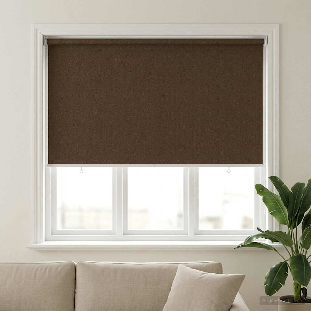 Utendørs Rullegardin 90% UV-blokk Brun 140 x 140 cm HDPE