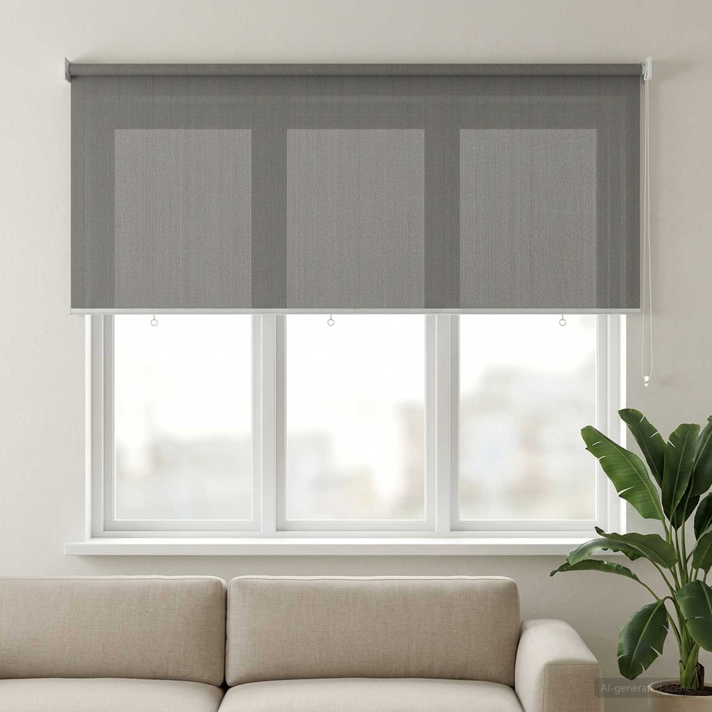 Utendørs Rullegardin 90% UV-blokk Lysegrå 200 x 140 cm HDPE