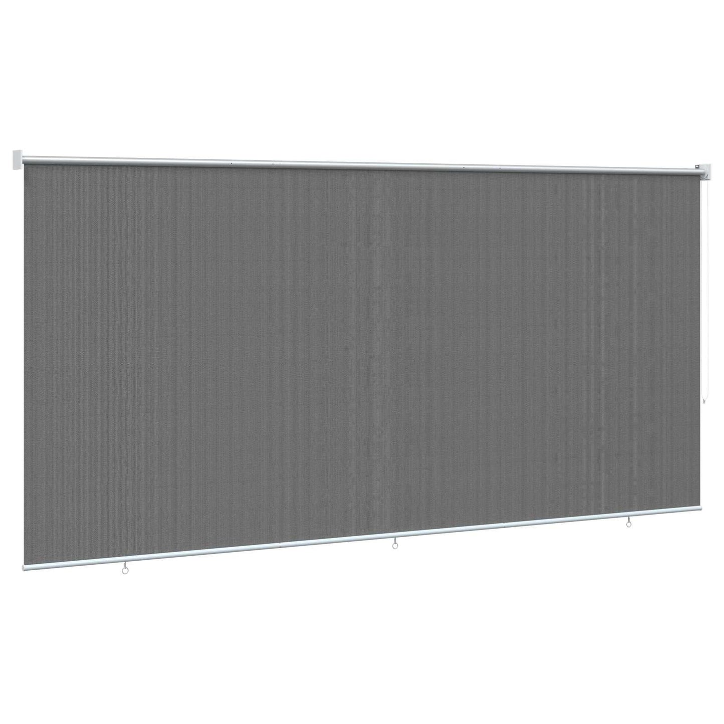 Utendørs Rullegardin 90% UV-blokk Lysegrå 400 x 140 cm HDPE