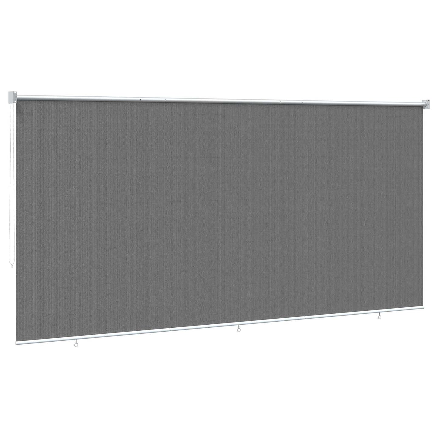 Utendørs Rullegardin 90% UV-blokk Lysegrå 400 x 140 cm HDPE