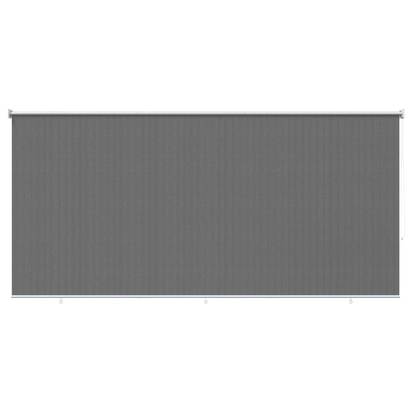 Utendørs Rullegardin 90% UV-blokk Lysegrå 400 x 140 cm HDPE