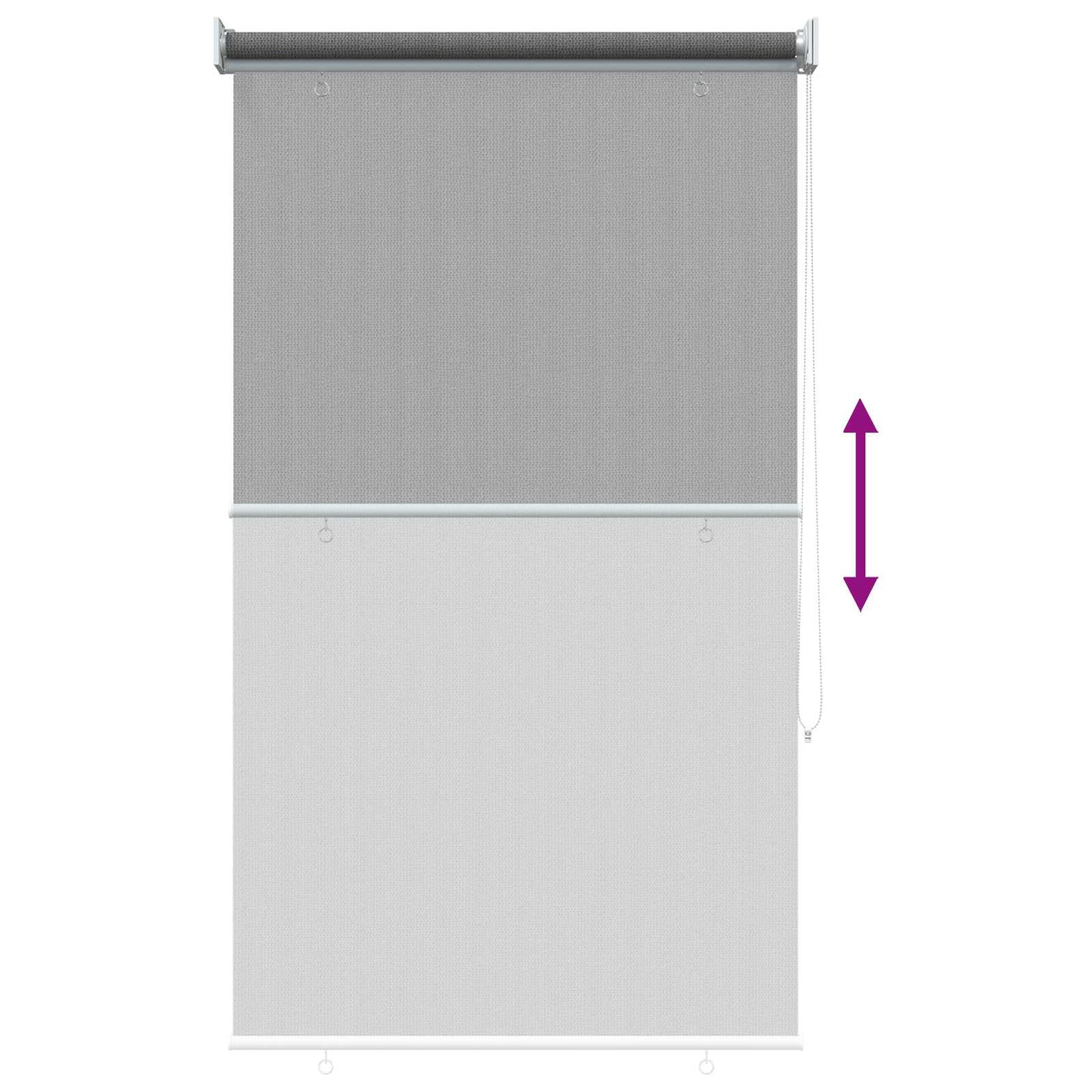 Utendørs Rullegardin 90% UV-blokk Lysegrå 80 x 230 cm HDPE