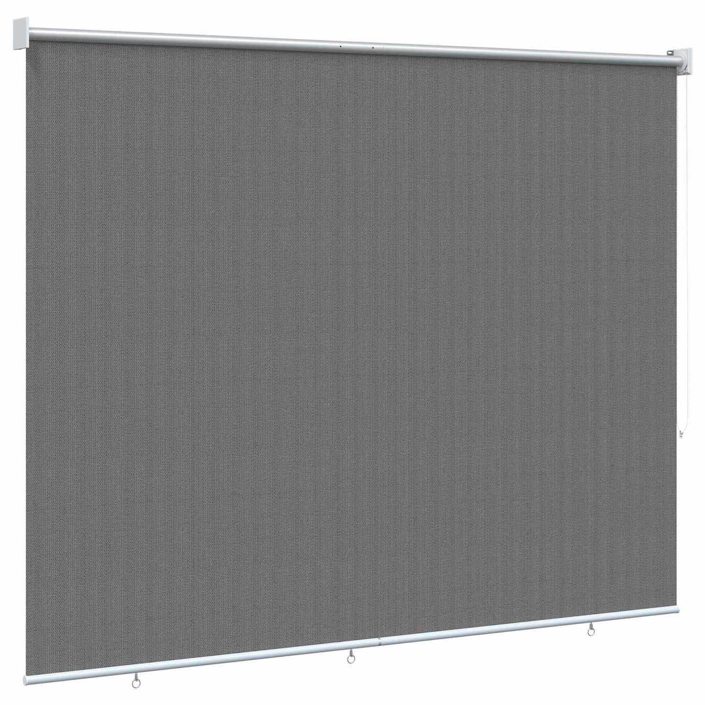 Utendørs Rullegardin 90% UV-blokk Lysegrå 200 x 230 cm HDPE