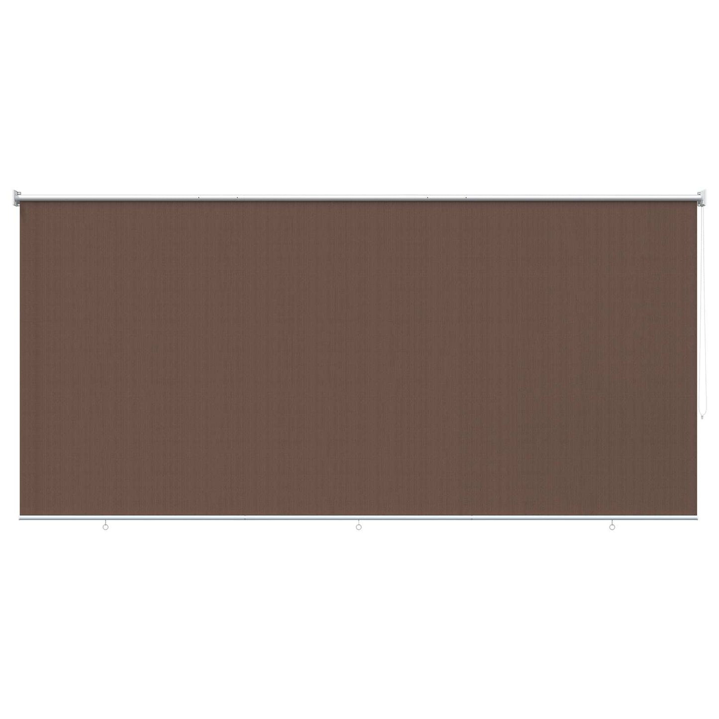 Utendørs Rullegardin 90% UV-blokk Gråbrun 240 x 140 cm HDPE