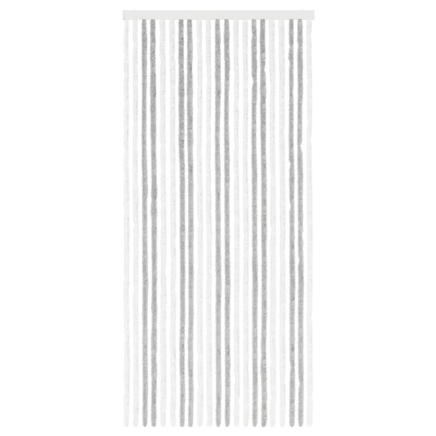 Insektgardin Chenille Lys Grå og Hvit 90 x 200 cm 100% PP