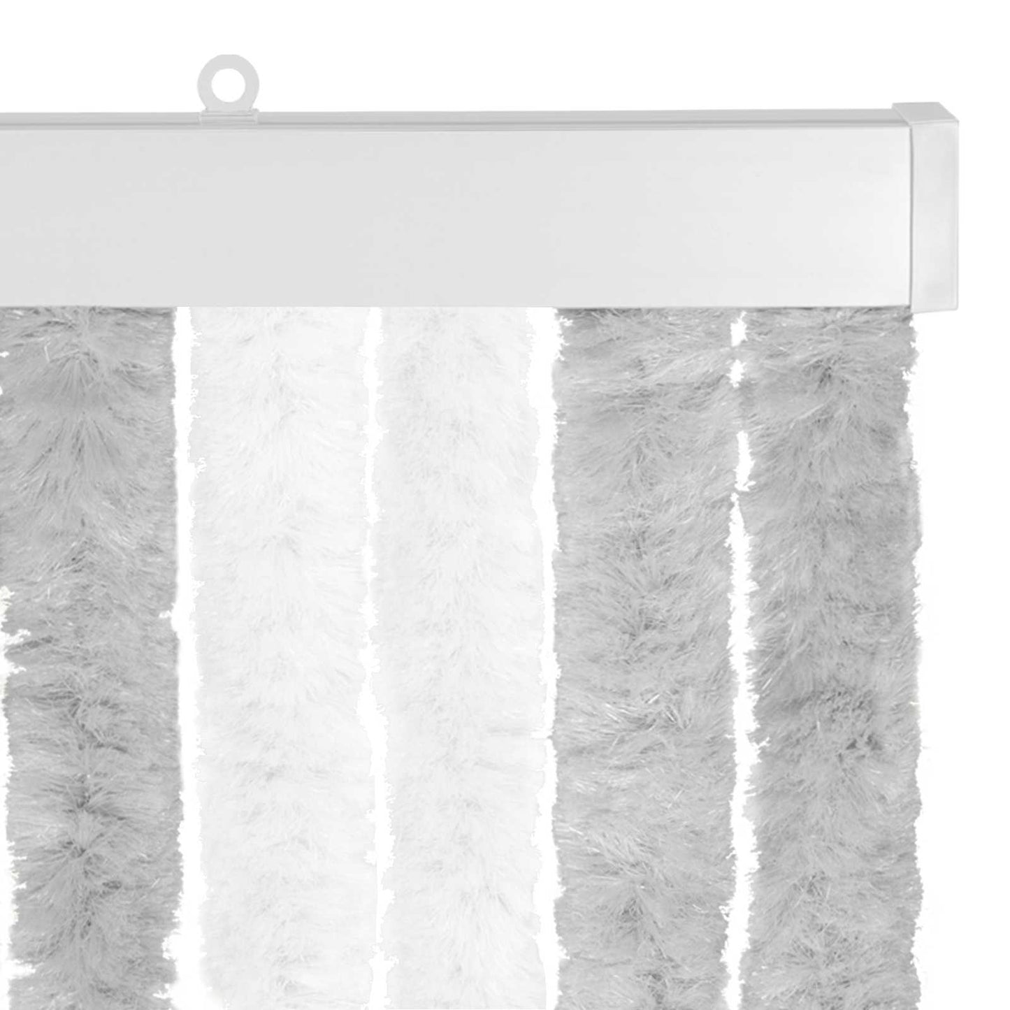 Insektgardin Chenille Lys Grå og Hvit 90 x 220 cm 100% PP