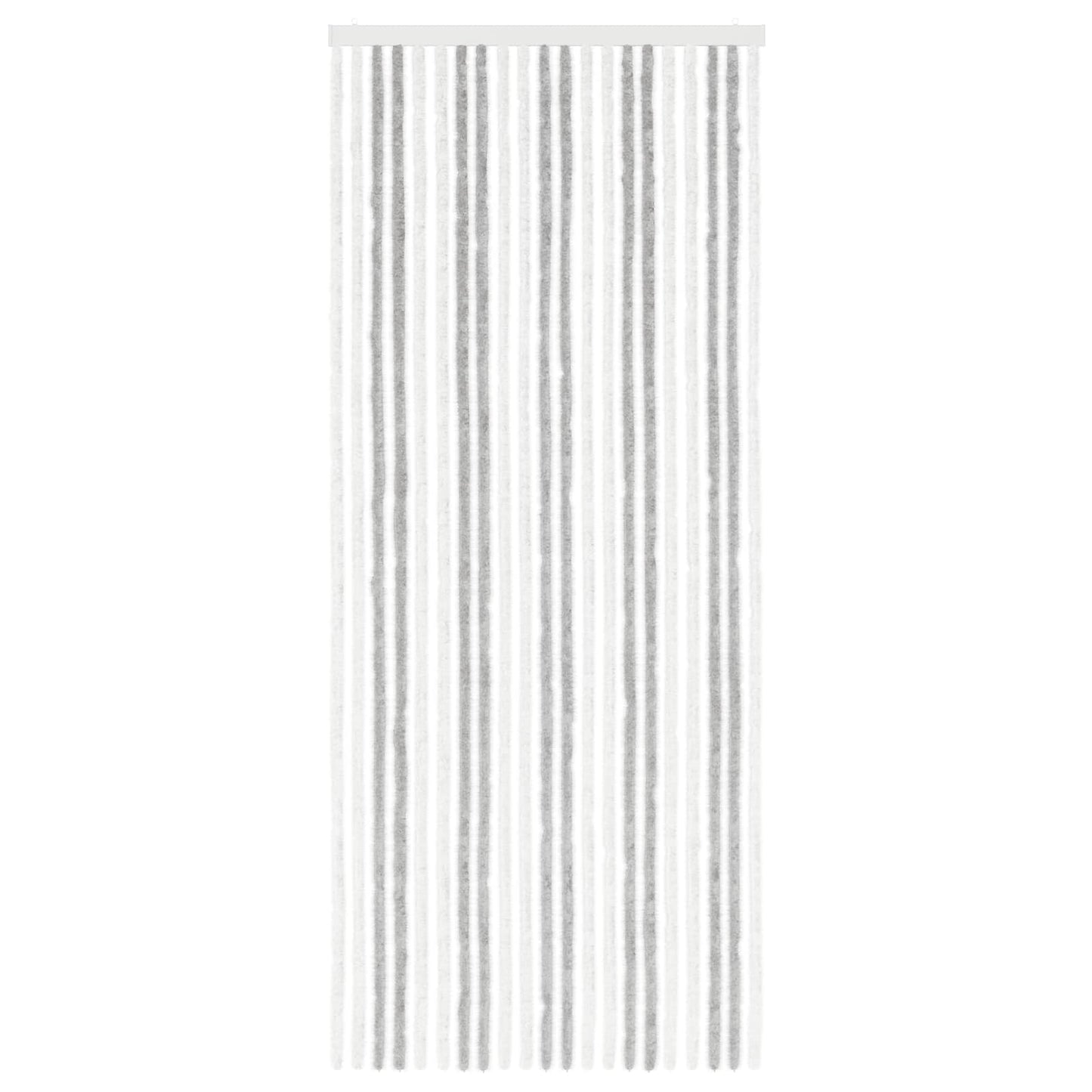 Insektgardin Chenille Lys Grå og Hvit 90 x 220 cm 100% PP