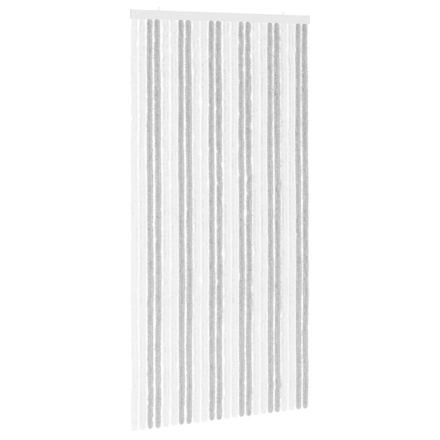 Insektgardin Chenille Lys Grå og Hvit 100 x 200 cm 100% PP