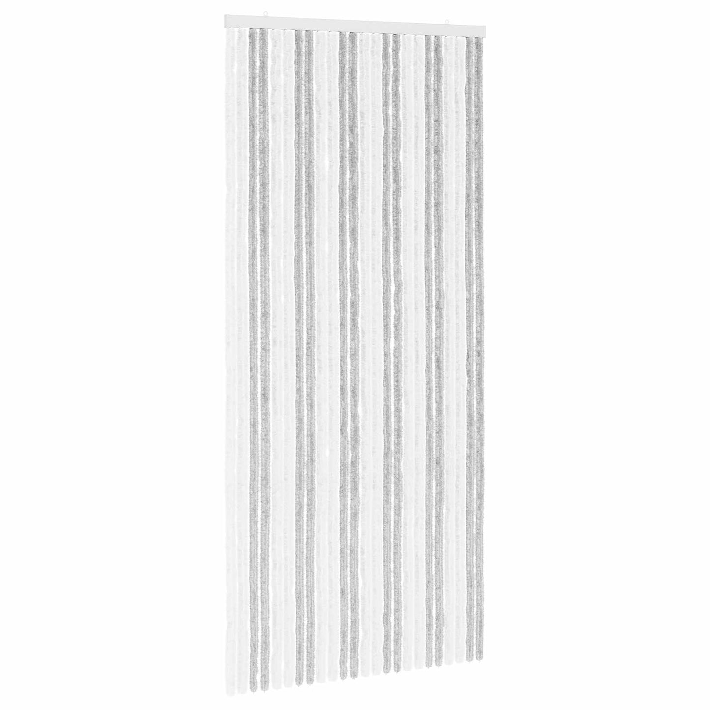 Insektgardin Chenille Lys Grå og Hvit 100 x 220 cm 100% PP
