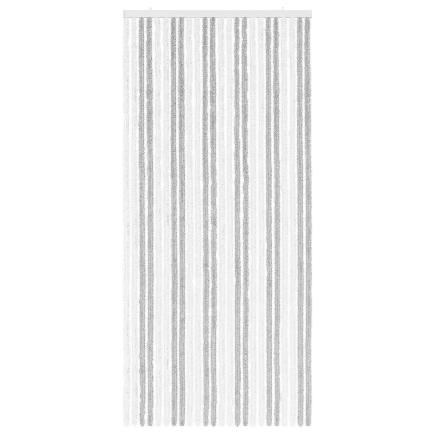Insektgardin Chenille Lys Grå og Hvit 100 x 220 cm 100% PP