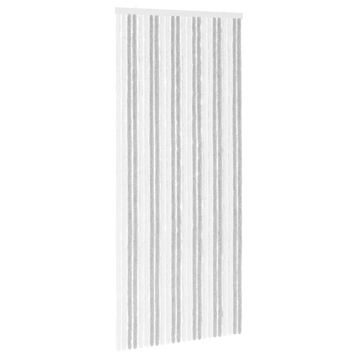Insektgardin Chenille Lys Grå og Hvit 100 x 230 cm 100% PP