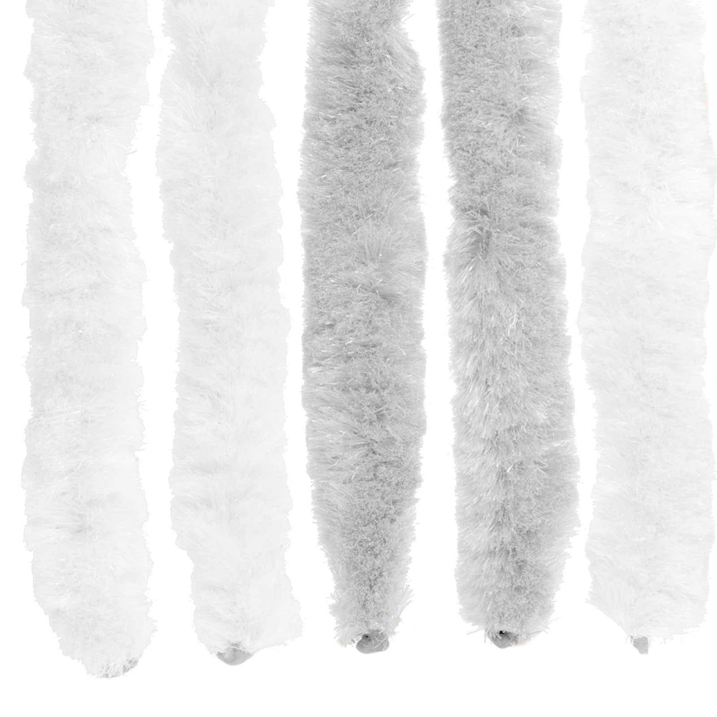 Insektgardin Chenille Lys Grå og Hvit 118 x 220 cm 100% PP