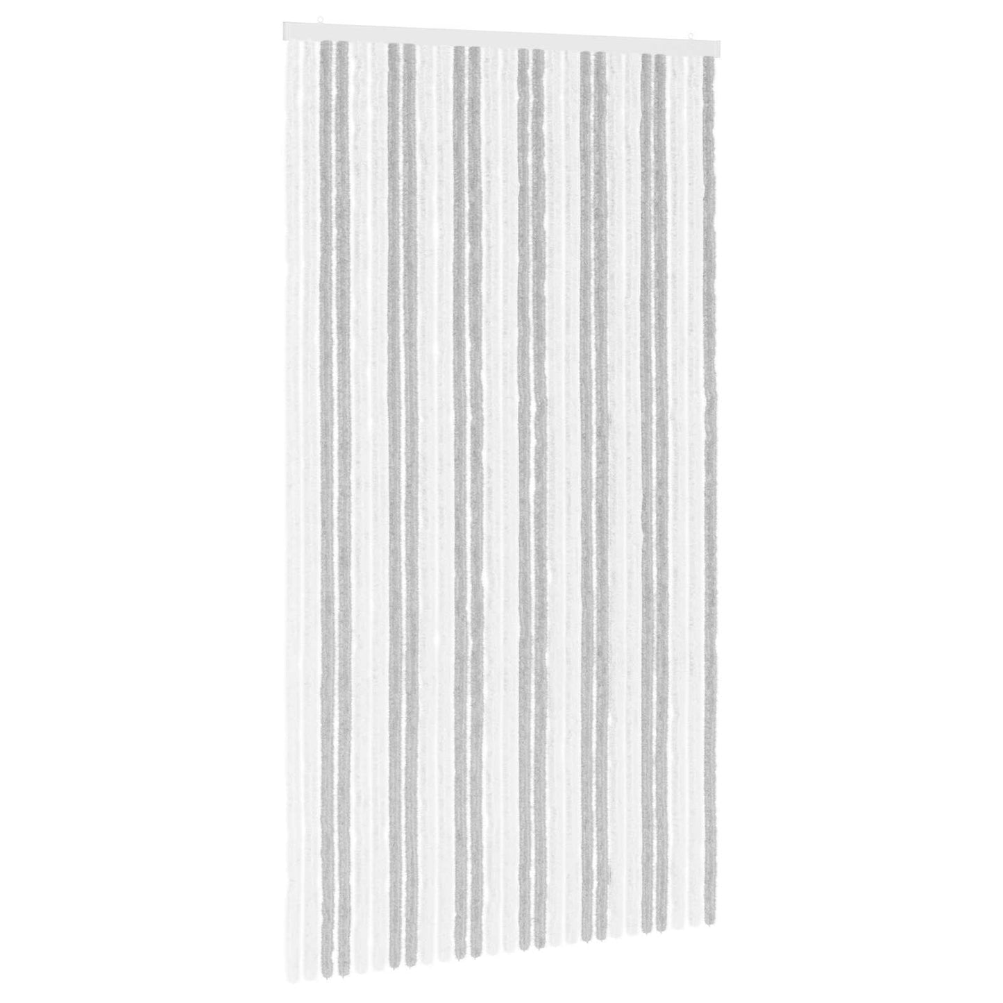 Insektgardin Chenille Lys Grå og Hvit 118 x 220 cm 100% PP