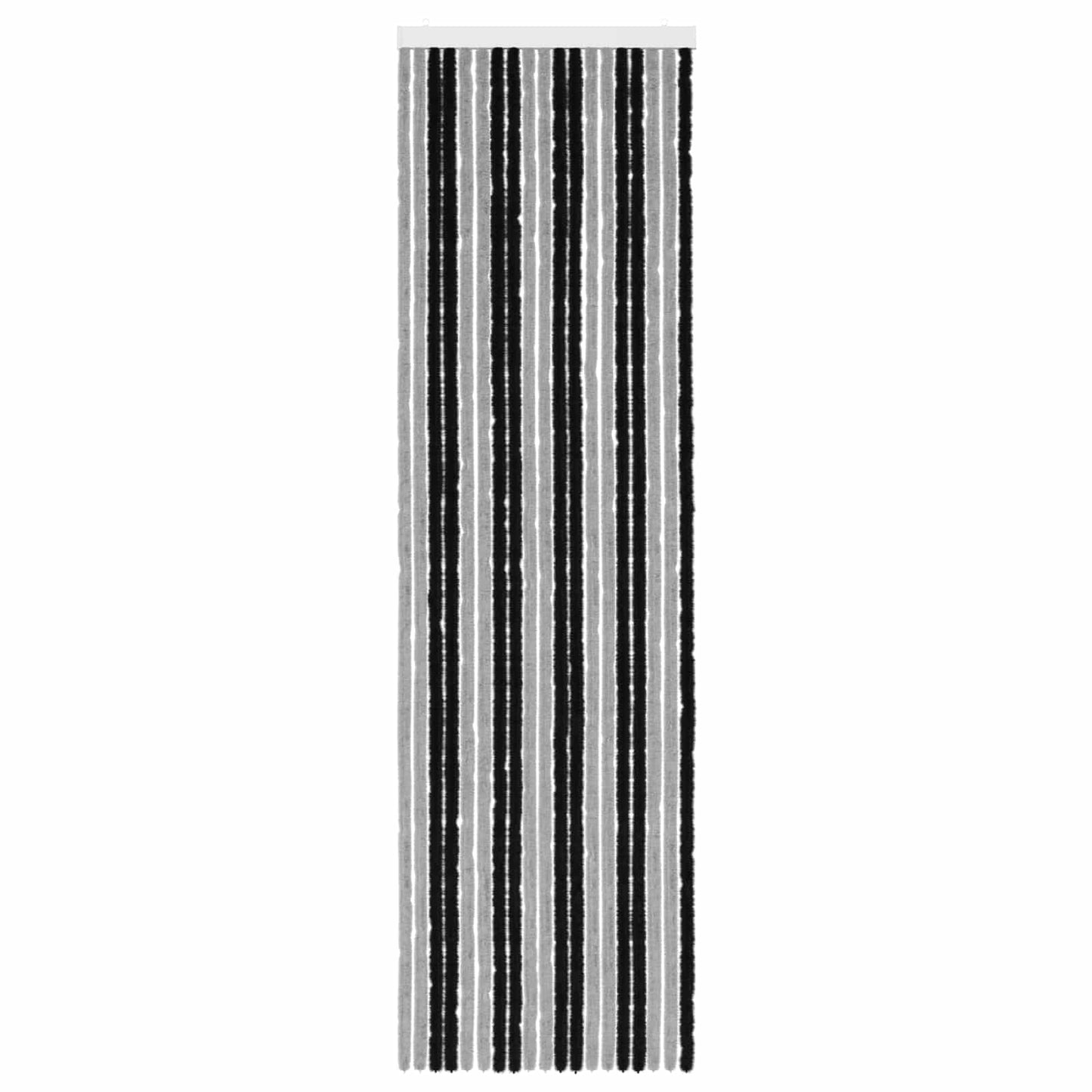 Insektgardin Chenille Grå og svart 56 x 200 cm 100% PP