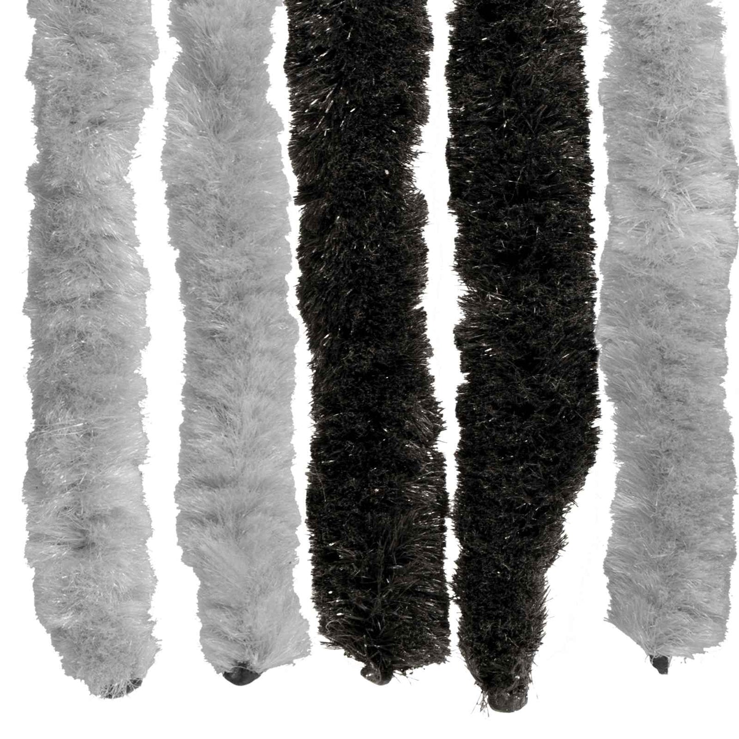 Insektgardin Chenille Grå og svart 100 x 200 cm 100% PP