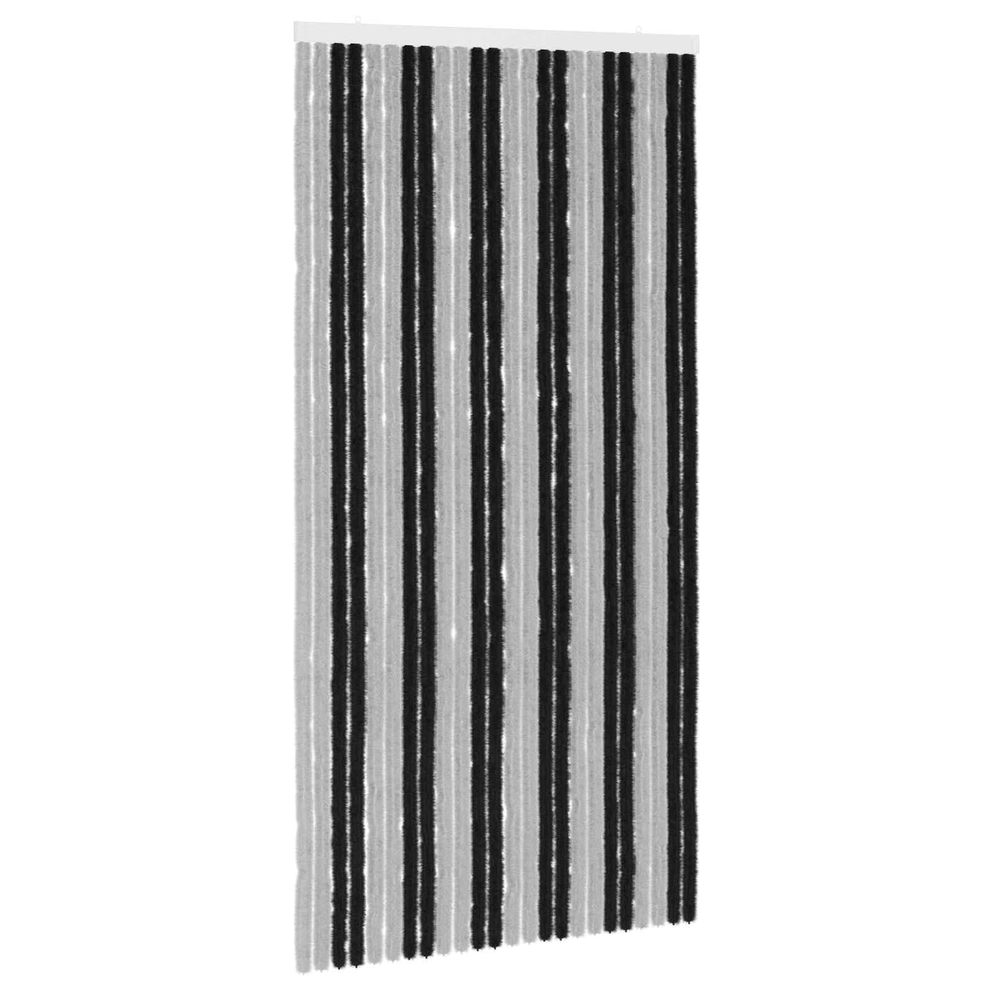Insektgardin Chenille Grå og svart 100 x 200 cm 100% PP