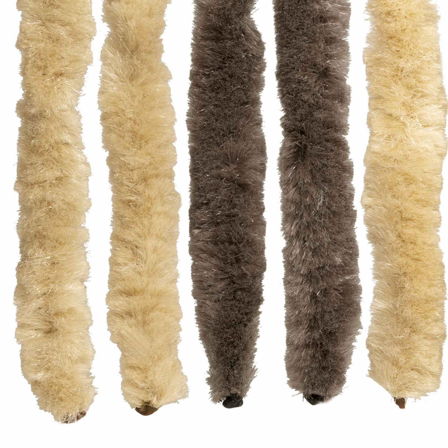 Insektgardin Chenille Mørkebrun og Beige 56 x 185 cm 100% PP