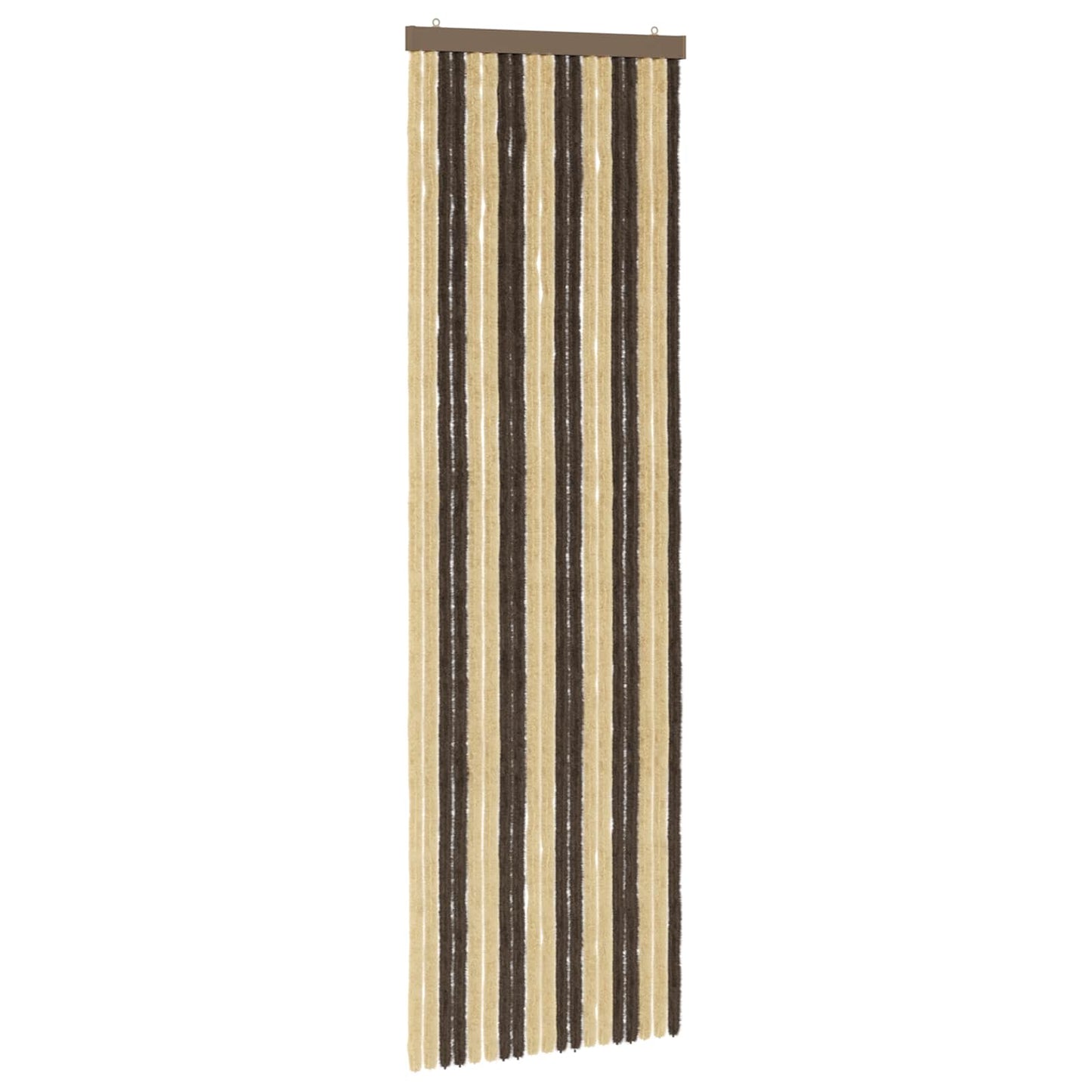 Insektgardin Chenille Mørkebrun og Beige 56 x 185 cm 100% PP