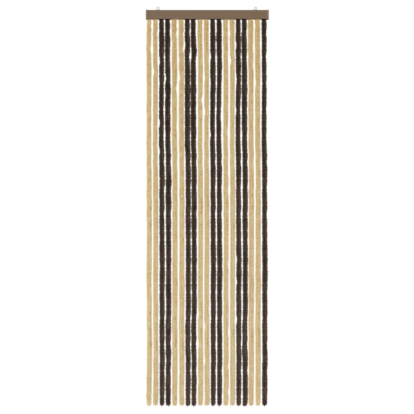 Insektgardin Chenille Mørkebrun og Beige 56 x 185 cm 100% PP