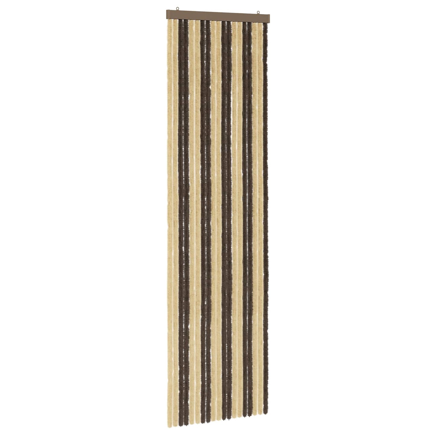 Insektgardin Chenille Mørkebrun og Beige 56 x 200 cm 100% PP