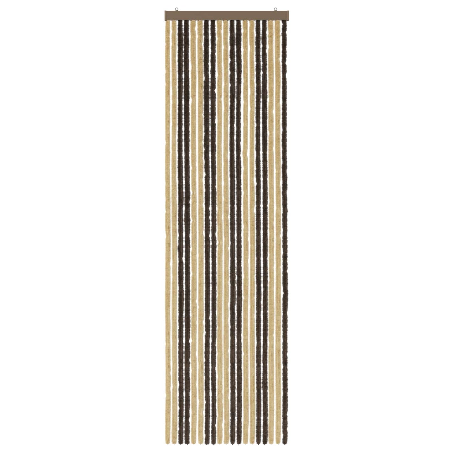 Insektgardin Chenille Mørkebrun og Beige 56 x 200 cm 100% PP