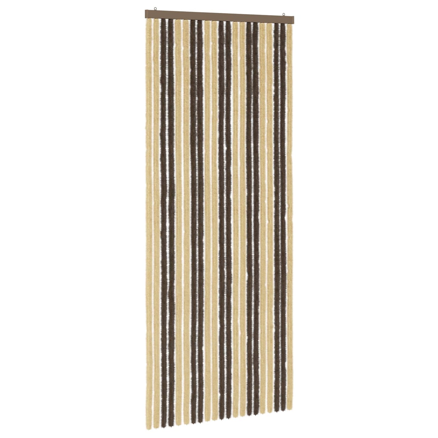 Insektgardin Chenille Mørkebrun og Beige 90 x 220 cm 100% PP