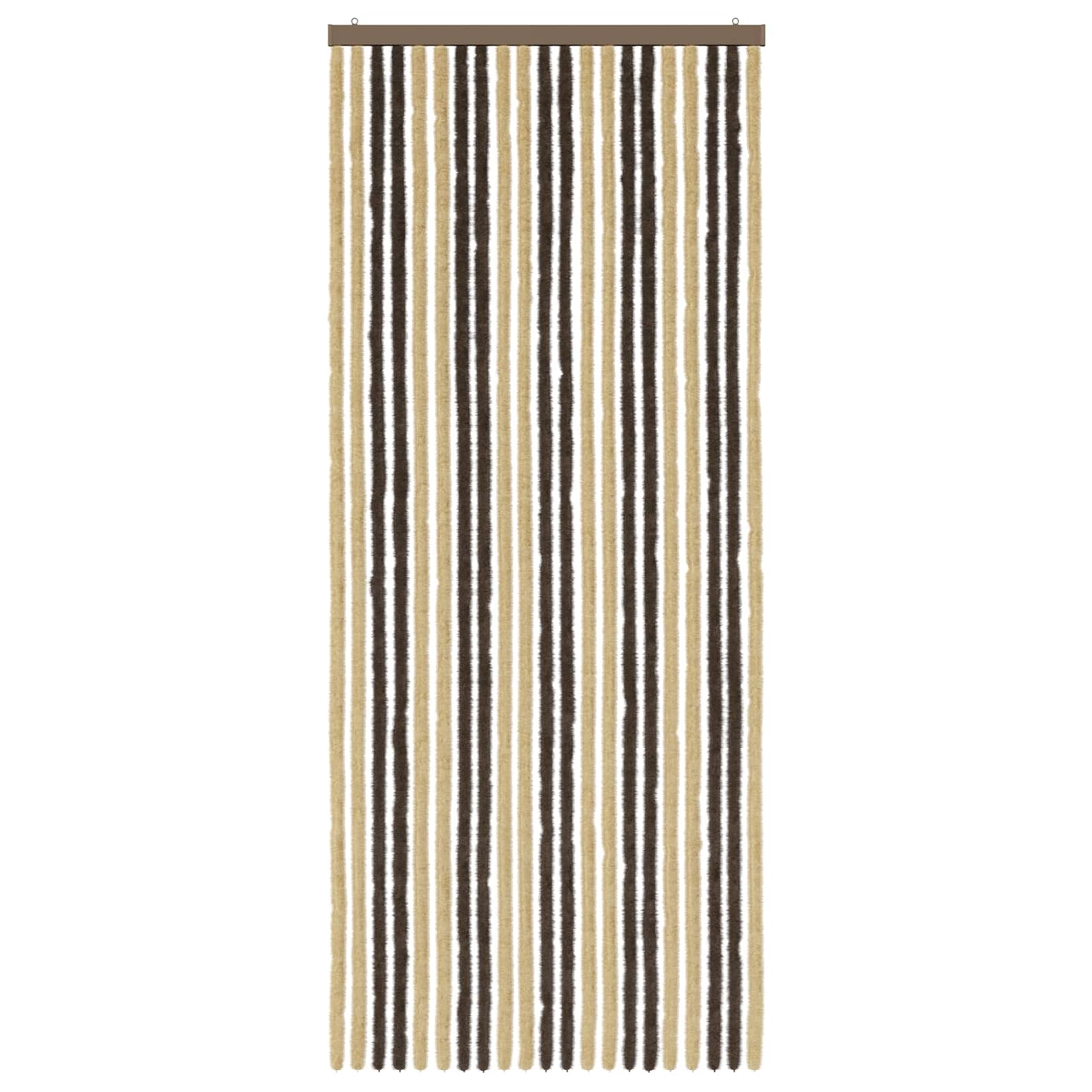 Insektgardin Chenille Mørkebrun og Beige 90 x 220 cm 100% PP